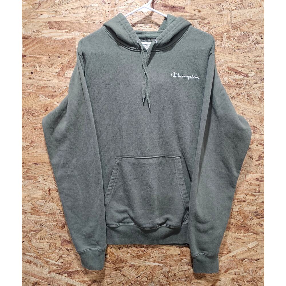 Y2K Champion Green Streetwear Hoodie Size Medium